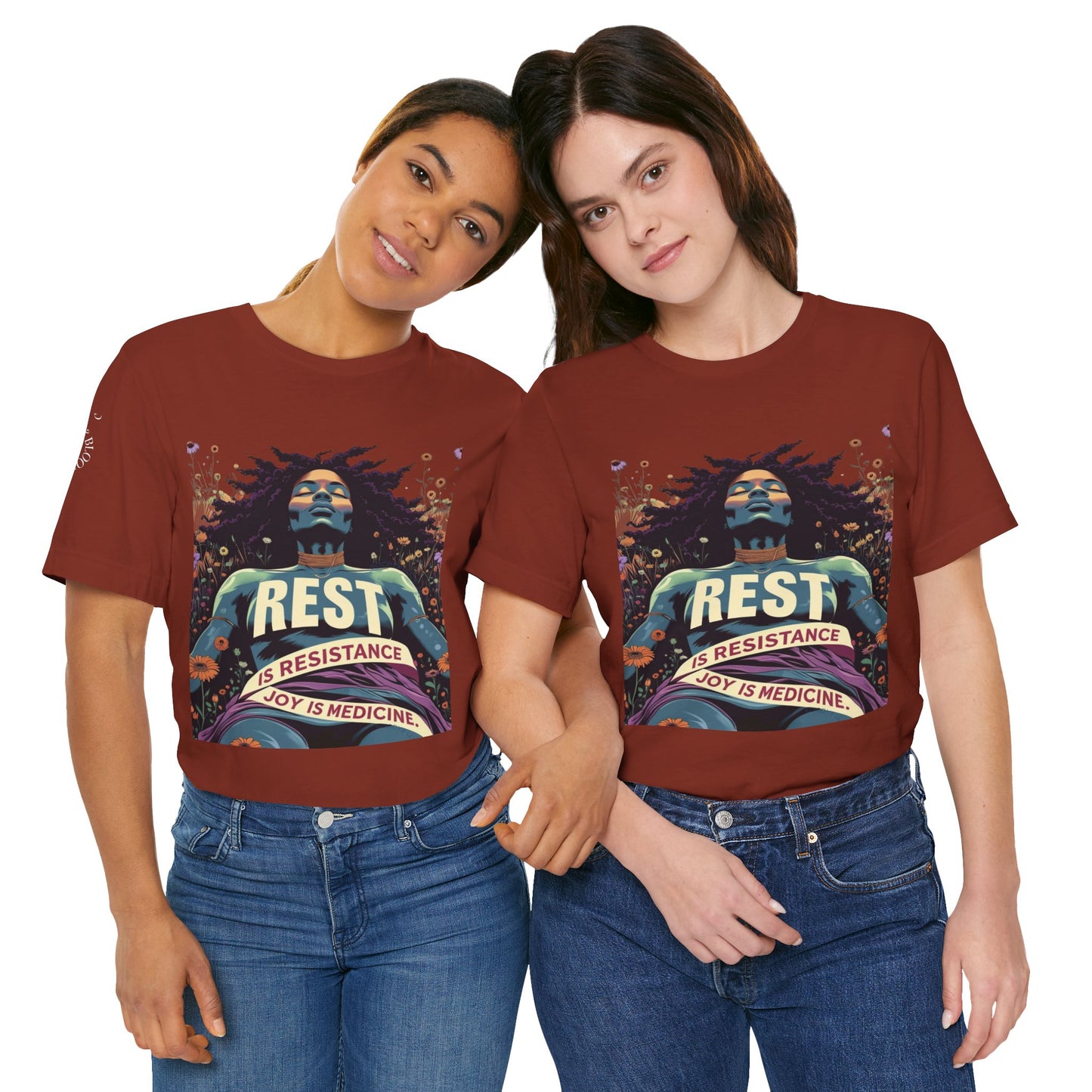REST IS RESISTANCE. JOY IS MEDICINE. | Premium Affirmation Tee | SOCBYS 2025