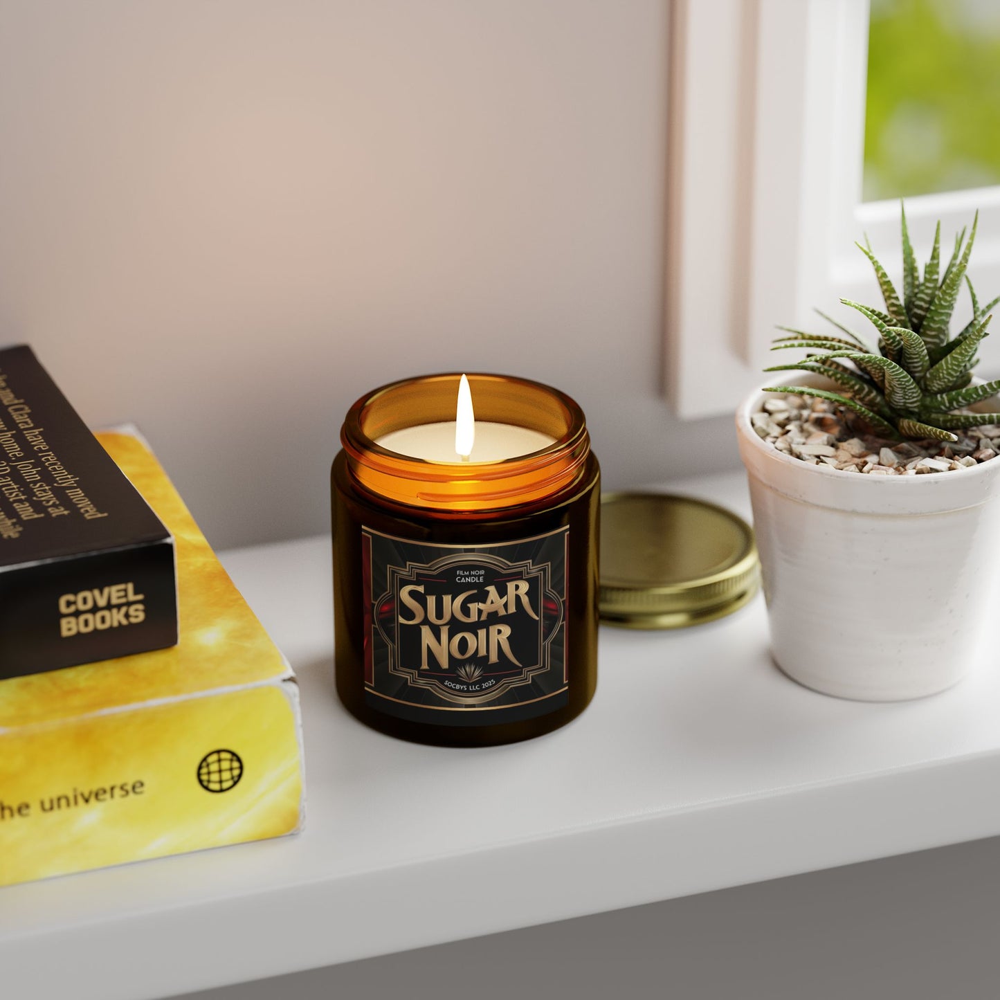 SUGAR NOIR | Sultry Unisex Candle π€β¨ - Bergamot, Saffron & Musk
