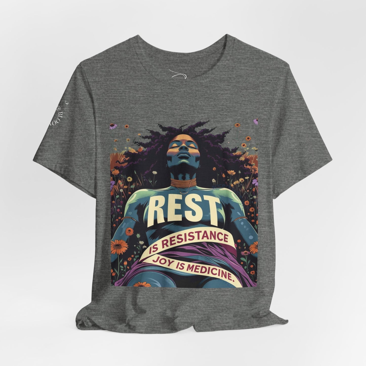 REST IS RESISTANCE. JOY IS MEDICINE. | Premium Affirmation Tee | SOCBYS 2025