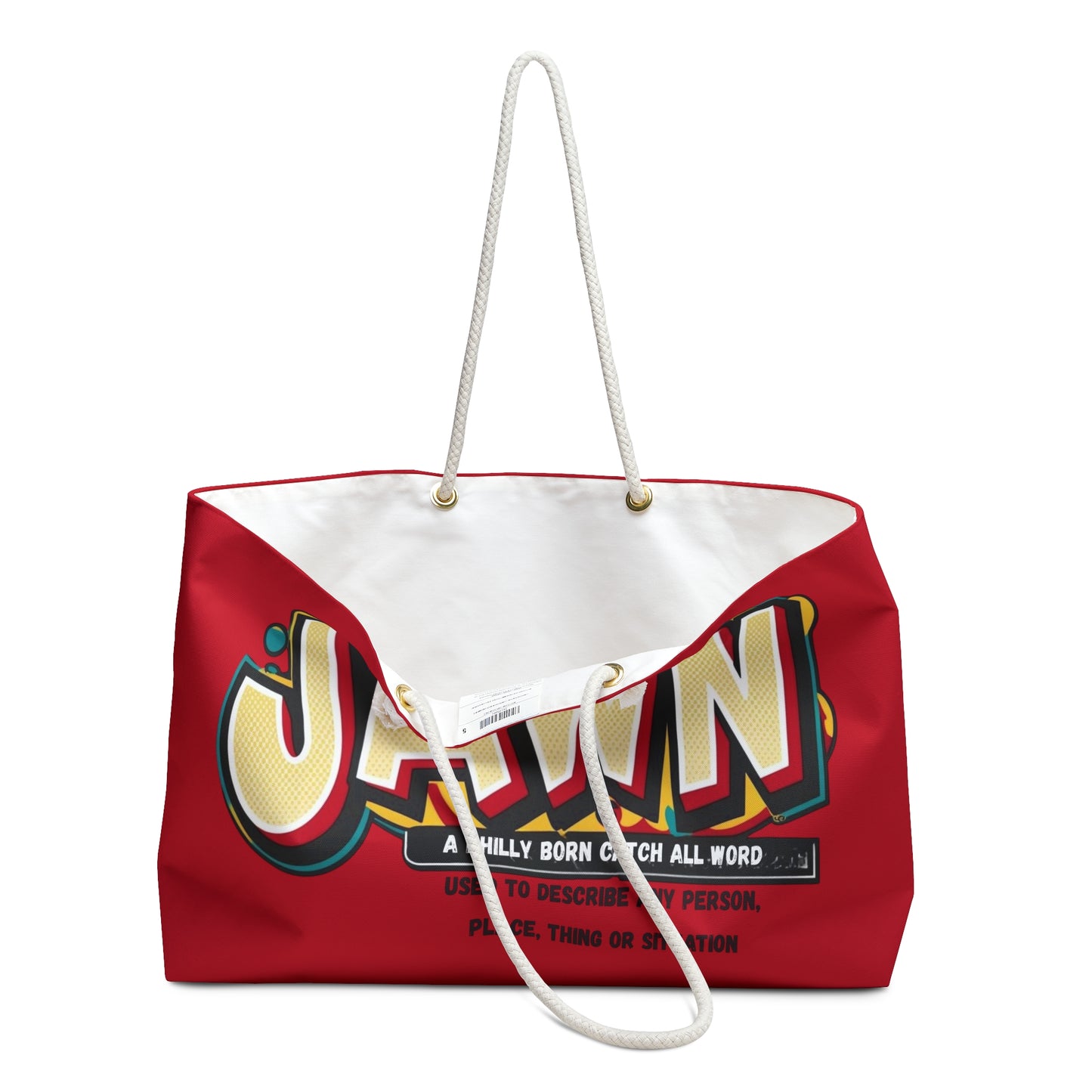 Phily "JAWN" Weekender Bag | RED Oversized Travel Tote
