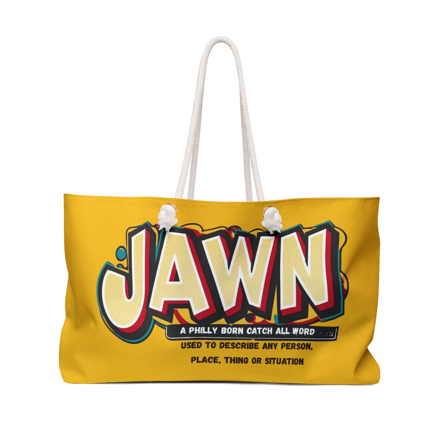 Philly "JAWN" Weekender Bag- | YELLOW Oversized Travel Tote