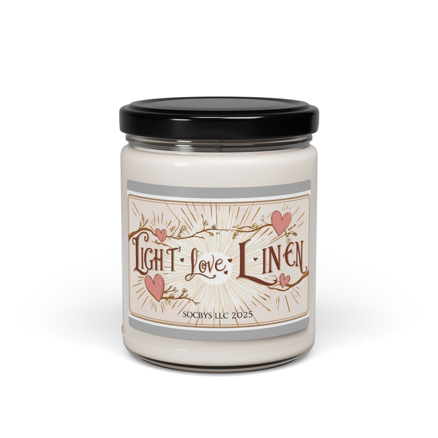 LIVE, LOVE & LINEN | Fresh Cotton Blossom, Lemon & Sandalwood Soy Candle