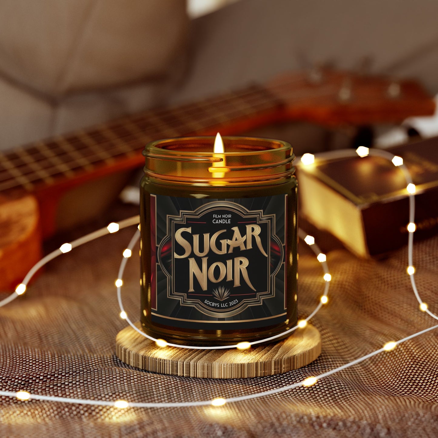 SUGAR NOIR | Sultry Unisex Candle π€β¨ - Bergamot, Saffron & Musk