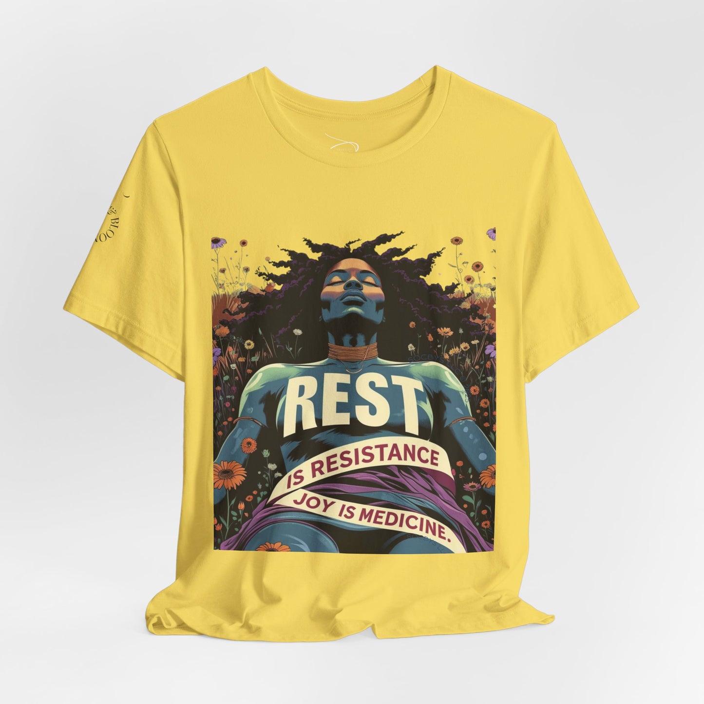 REST IS RESISTANCE. JOY IS MEDICINE. | Premium Affirmation Tee | SOCBYS 2025