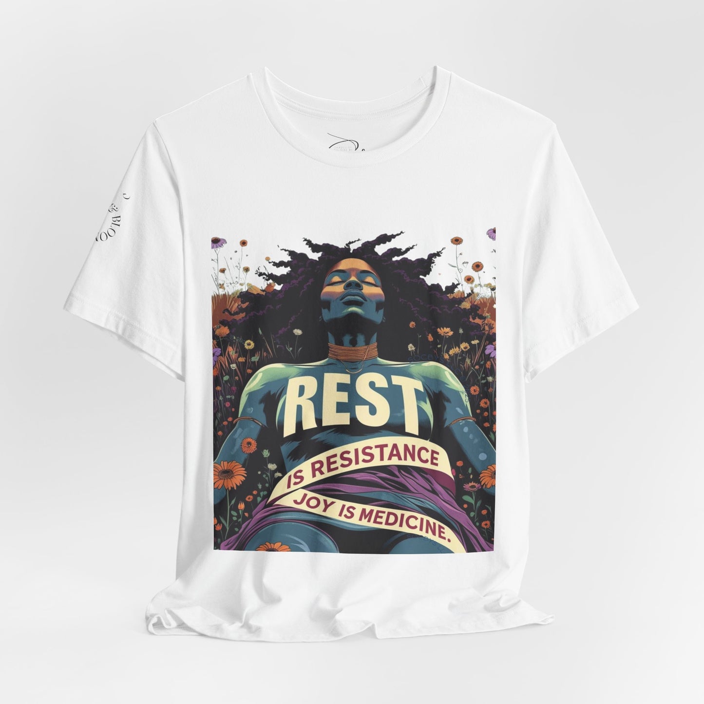 REST IS RESISTANCE. JOY IS MEDICINE. | Premium Affirmation Tee | SOCBYS 2025