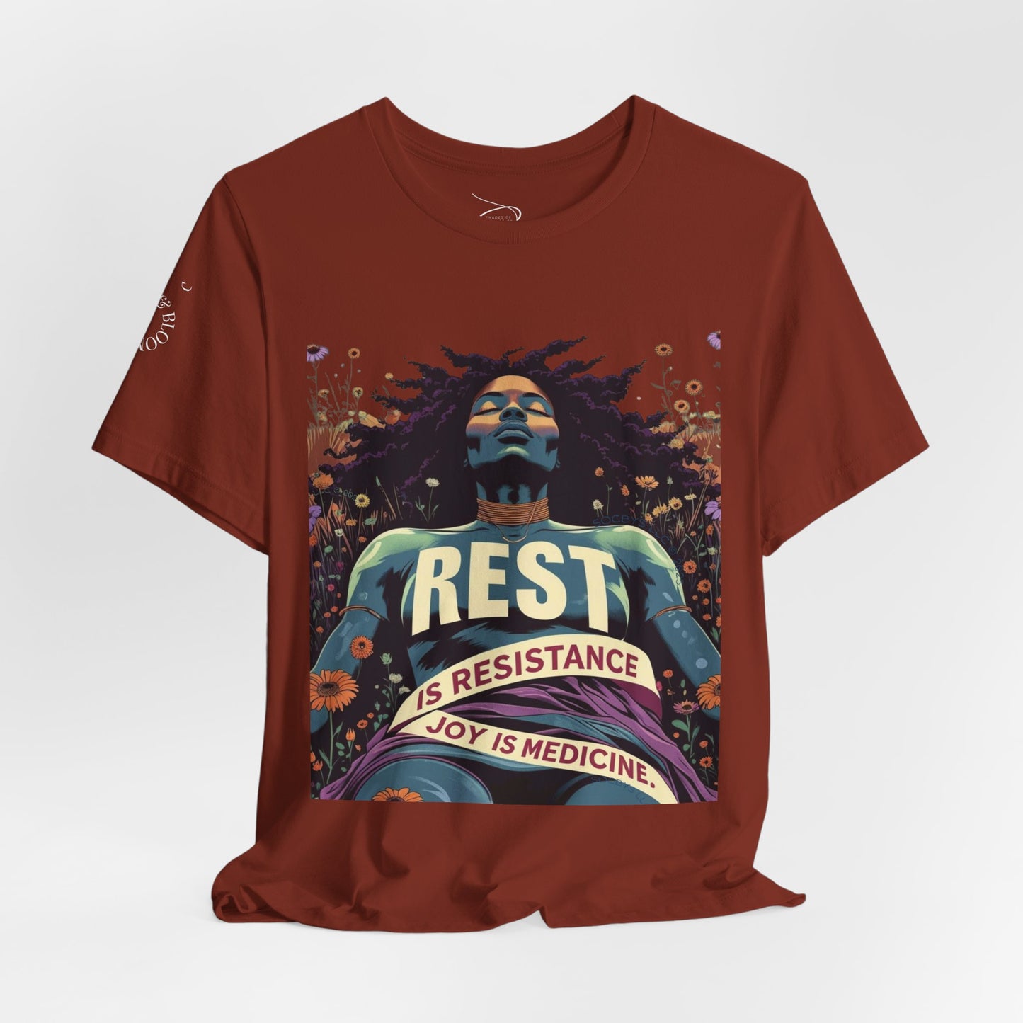 REST IS RESISTANCE. JOY IS MEDICINE. | Premium Affirmation Tee | SOCBYS 2025