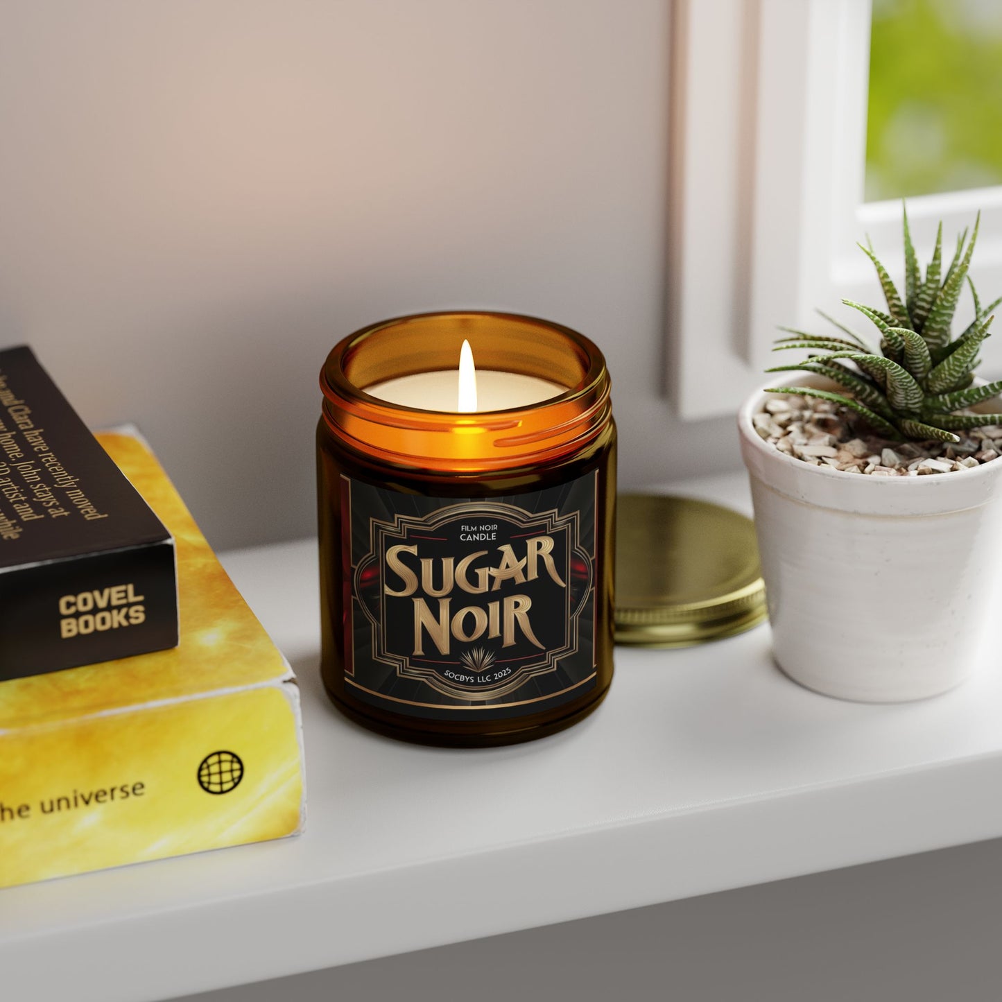 SUGAR NOIR | Sultry Unisex Candle π€β¨ - Bergamot, Saffron & Musk