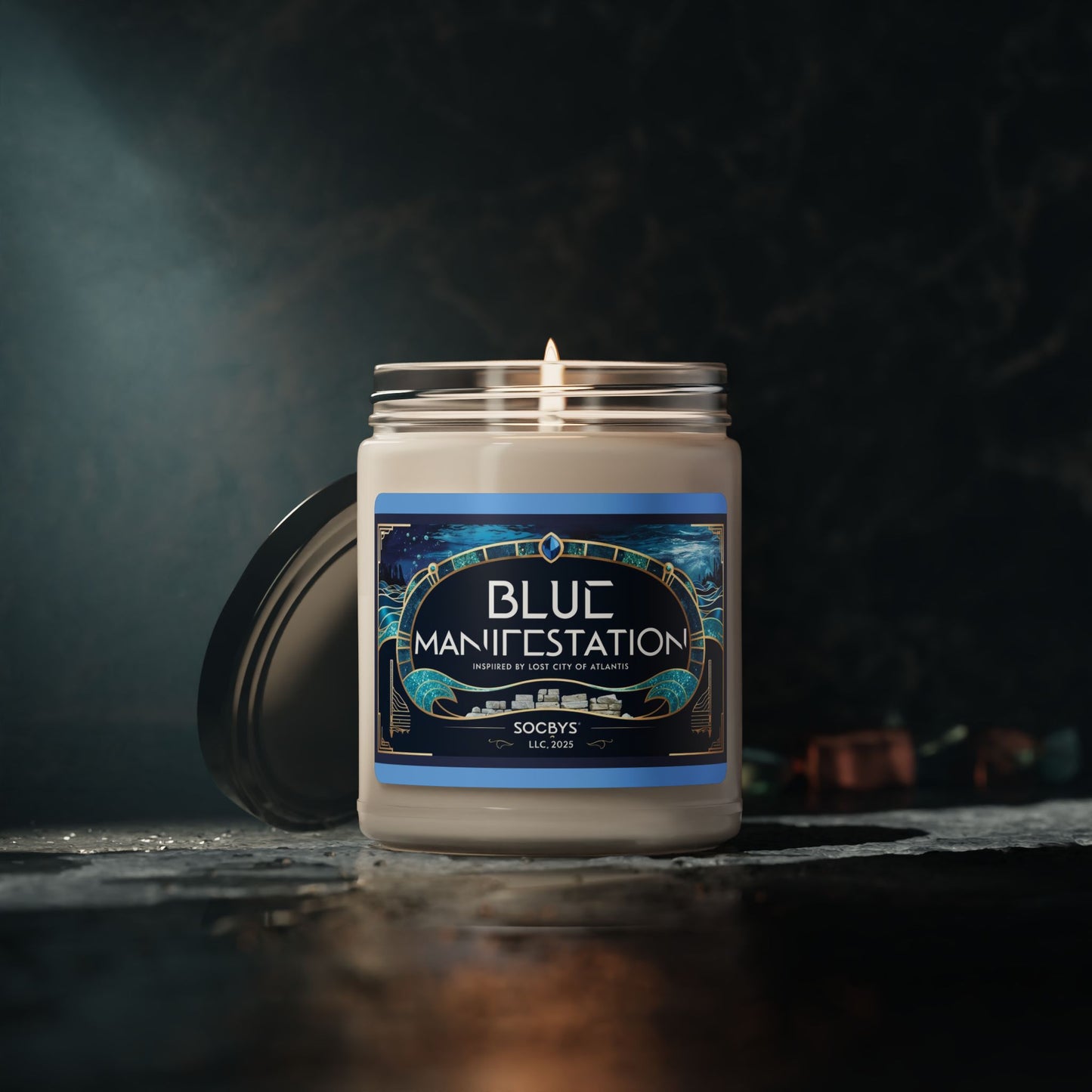 BLUE MANISFESTATION | Oceanic Salt & Musk Soy Candle