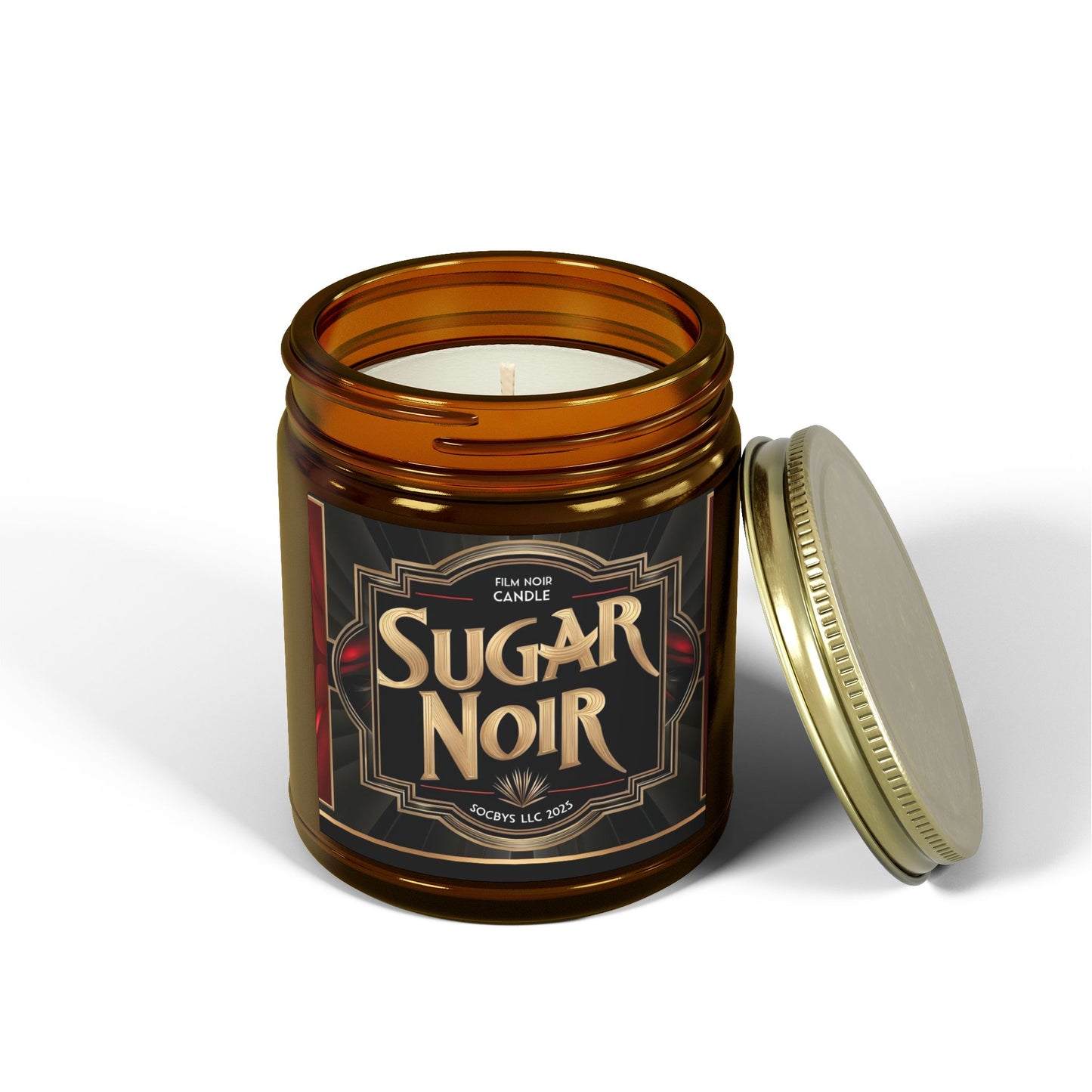 SUGAR NOIR | Sultry Unisex Candle π€β¨ - Bergamot, Saffron & Musk