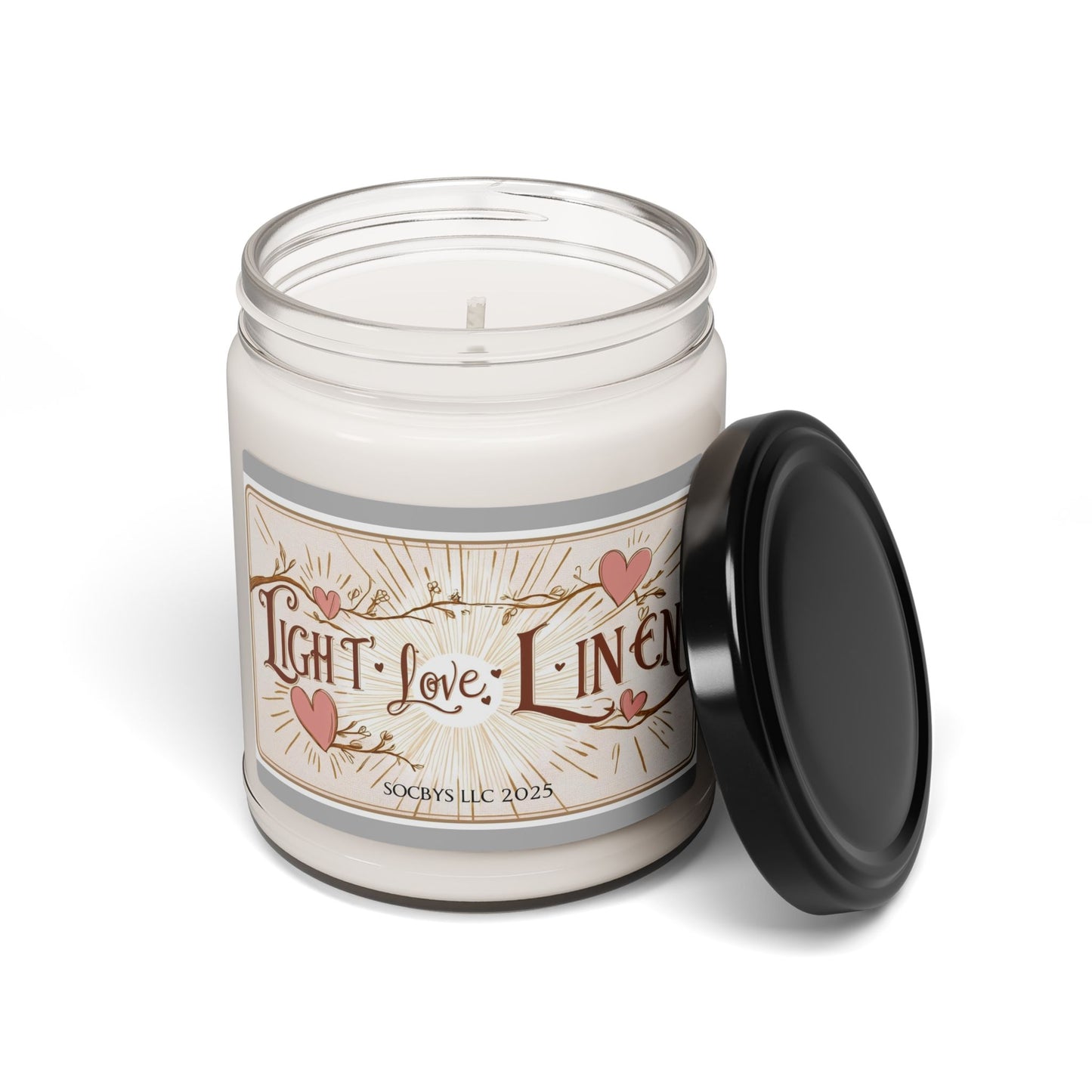 LIVE, LOVE & LINEN | Fresh Cotton Blossom, Lemon & Sandalwood Soy Candle