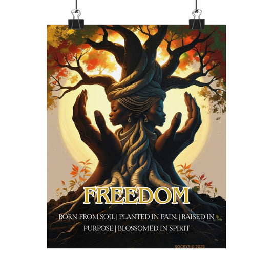ROOTED IN FREEDOM ( PNG Digital Download Poster ) - PERSONAL USE